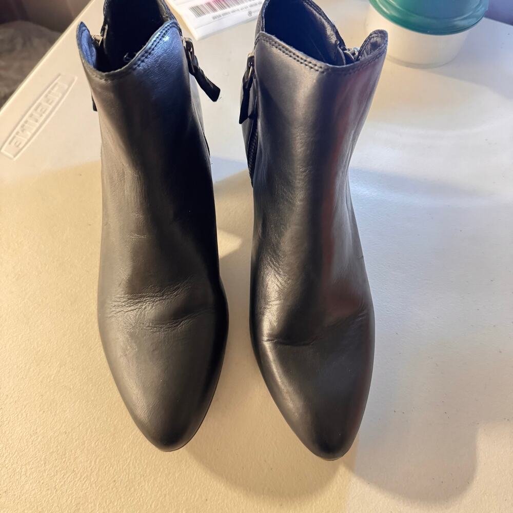 FRYE Women's Judith Double Zip Black Leather Boots Size 9.5 FR40838 pristine